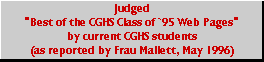 "Best of CGHS Class of `95 Web Pages"