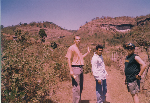 On the way to the caves