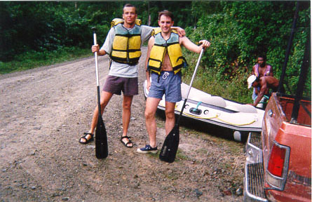 Getting ready for rafting...