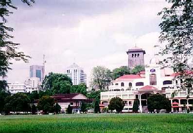 Johor Bahru's Skyline from the Sultan Abu Bakar Royal Museum