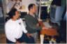 Crazy and Bj�rn in the studio