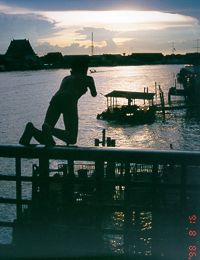 sunset on chao phraya