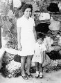 Liz at age 4 with mom