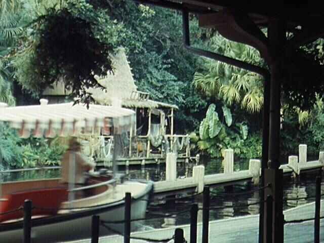 The loading area of the Jungle Cruise