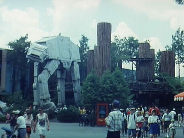 The entrance to Star Tours