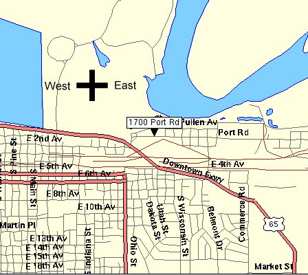 Map to the Arkansas RR Museum