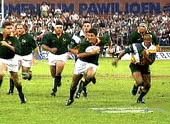 Joost going for the try line!