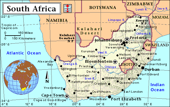 Map of South Africa