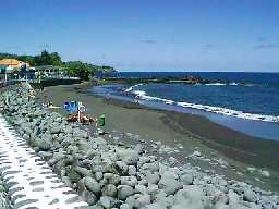 Beach seen from the road