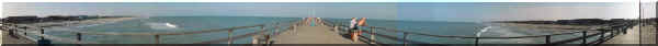 360 view, standing on Kure Beach Pier, Kure, NC