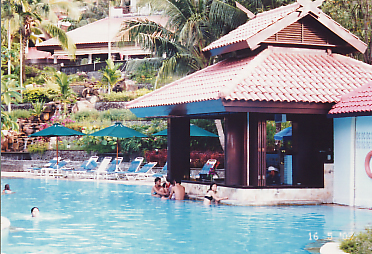 'Ripples on the Pool', a poolside bar at Bintan Lagoon Resort