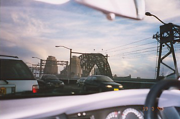 On the Road Heading Towards Sydney Harbour Bridge from North Sydney