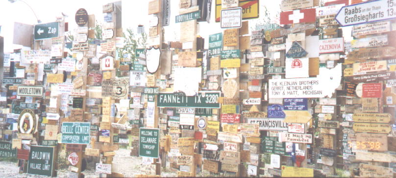 Sign forest in Watson Lake 