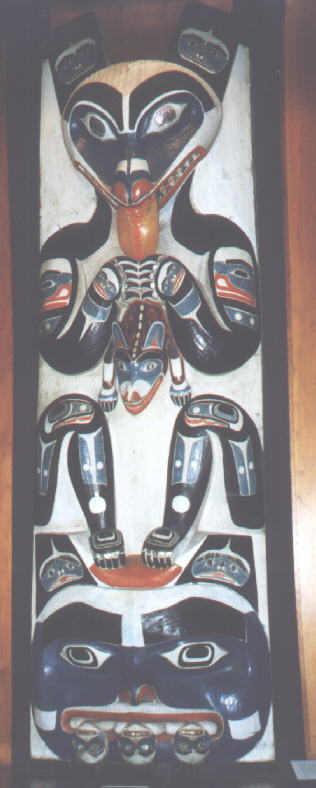 Totem pole at Sheldon Jackson College in Sitka 