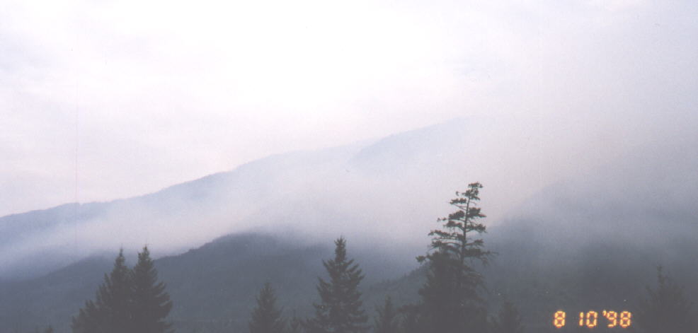 Smoke from fire northeast of Fraser River 