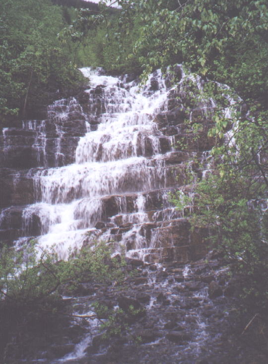 Waterfalls in Glacier Park