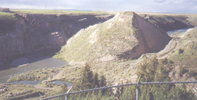 Remains of Teton Dam collapse in 1976