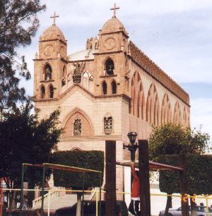 Church across from park in Tijuana