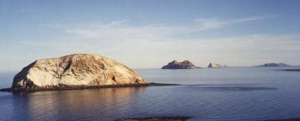 Many of the island lined up  in Sea of Cortez 