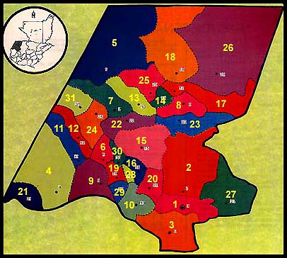 Mapa de Huehuetenango