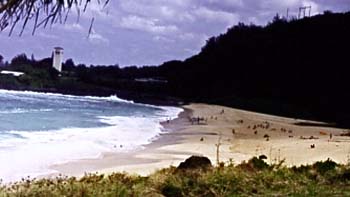 Waimea Bay, one of the many surf spots on the North Shore