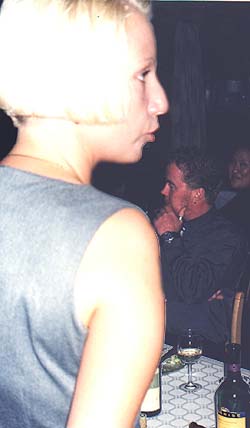 Julia opens her mouth