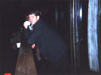 Pierre having coffee