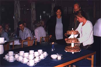 Tina, Anders, Anita and the cake