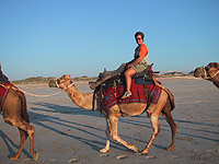 Photo of me riding a camel on Cable Beach