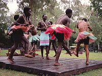 Photo of a Kenyan dance troupe