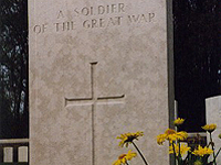 Photo of an unknown soldiers gravestone in France