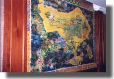 View of ceramic tile mural in the 'Fun Pub'