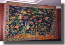 View of ceramic tile mural in the 'Fun Pub'