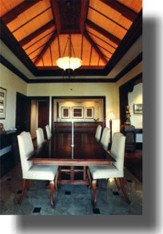 Interior view of Presidential Suite dining area