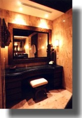 Interior view of Presidential Suite make-up vanity unit