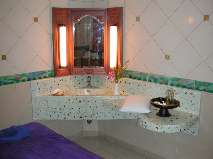 Internal view of a typical treatment room of the Thallasso Health Spa at the Le Meridien Hotel at Bali Nirwana Resort