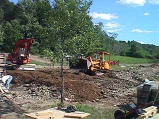 Ramp for pouring the walls