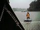 Jim taking a wet dinghy ride to the marina