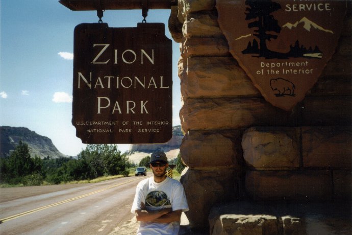 Me, at the Zion entrace