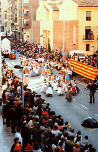 Parade with traditional dancers