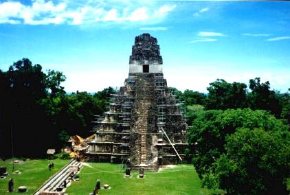 View of the Temple of the Jaguar god