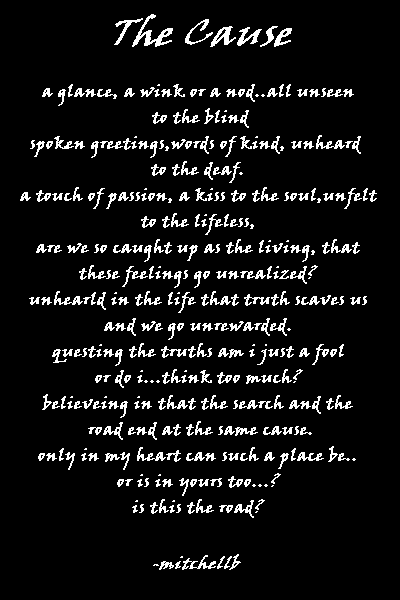 'The Cause' copyrighted 1999 by -mitchellb 