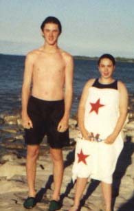 Kristen and I @ the beach, Georgian Bay '00