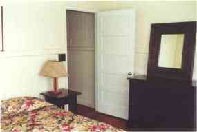 A view of the smaller of the two bedrooms in our cottage.