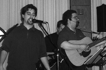 BW: John with the operatic pose&nbsp; COLOR: John & Tony