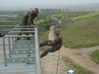Rappeling on Margarita tower
