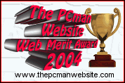 The PCman Website Award 2004 for best personal page