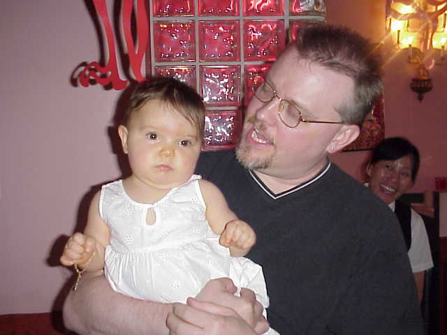 Daddy's little girl listens to off-key singing