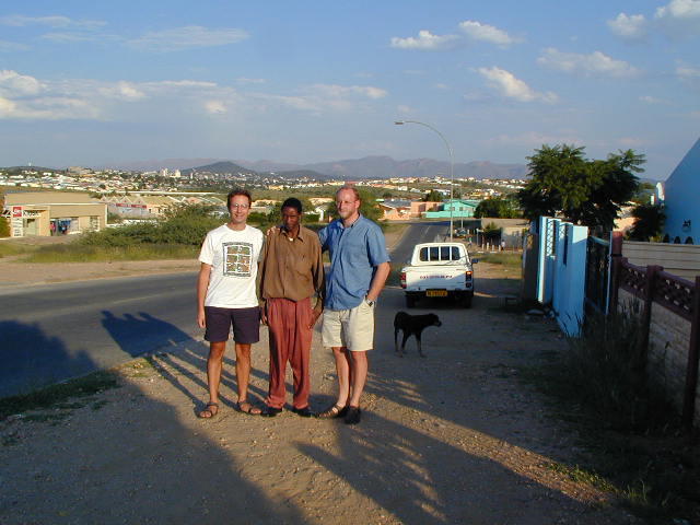 l to r: Chris, George, me, dog