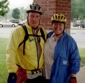 The Thornhills, wet and tired, at the finish.